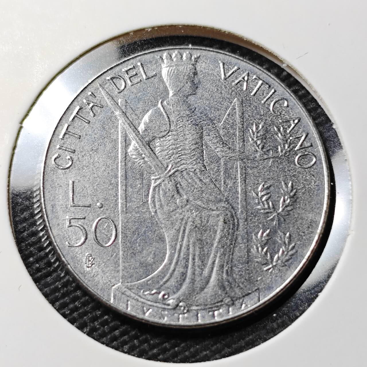 KK钱币收藏小铺   第402期 2月预留时间 周末发货  梵蒂冈50里拉