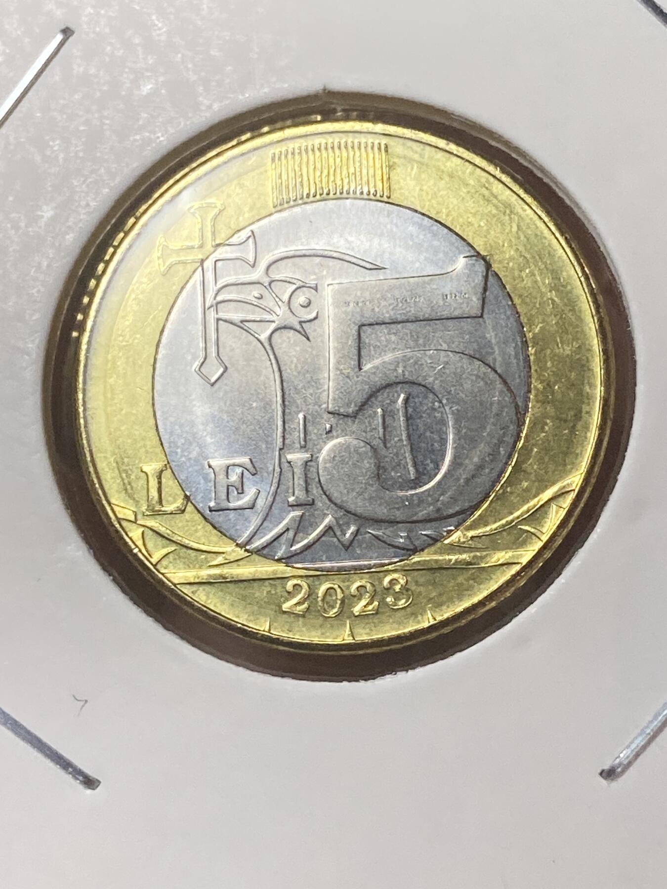 2026年第三十四场(总第二百零三场）外国精品纸夹币场(免佣金) 摩尔多瓦🇲🇩2023年5列伊(牛头拼图版)