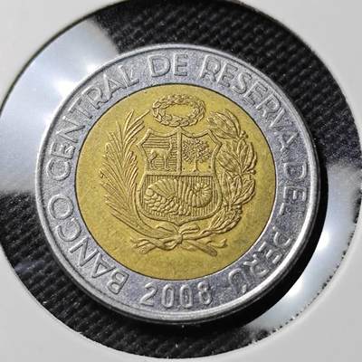 KK钱币收藏小铺   第403期 2月预留时间 周末发货 - 2008秘鲁2索尔 