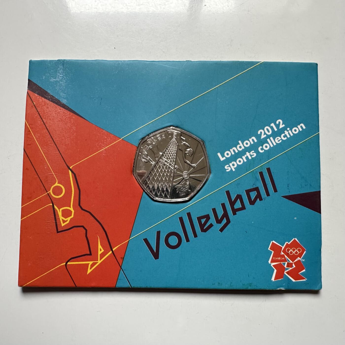 🌹外币初藏🌹🐯2026年第26场  各国纪念币专场 每周二四六晚8️⃣点 接代拍 英国2011年伦敦奥运会排球50便士纪念币