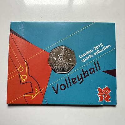 🌹外币初藏🌹🐯2026年第26场  各国纪念币专场 每周二四六晚8️⃣点 接代拍 - 英国2011年伦敦奥运会排球50便士纪念币