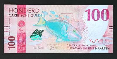 世界靓号纸钞第八十二期 - 2025年库拉索和圣马丁100盾 豹子号333 品相如图