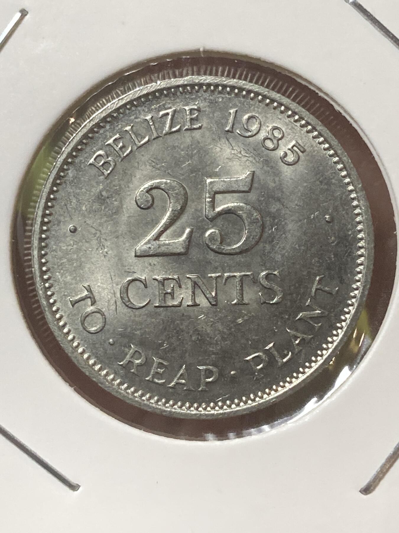 2026年第三十四场(总第二百零三场）外国精品纸夹币场(免佣金) 伯利兹🇧🇿1985年25分(世界林业大会纪念币)