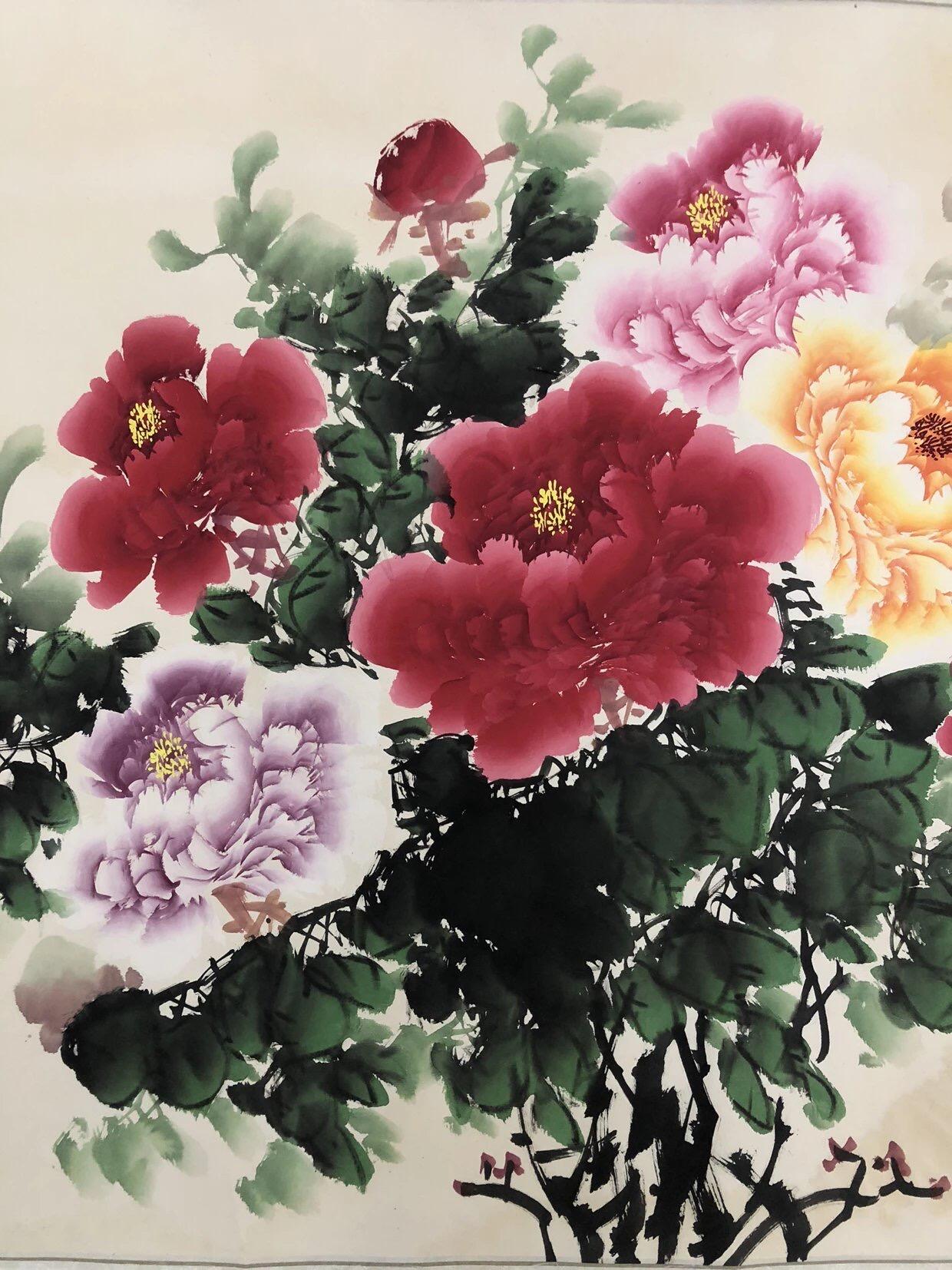 银元字画杂项拍卖 牡丹