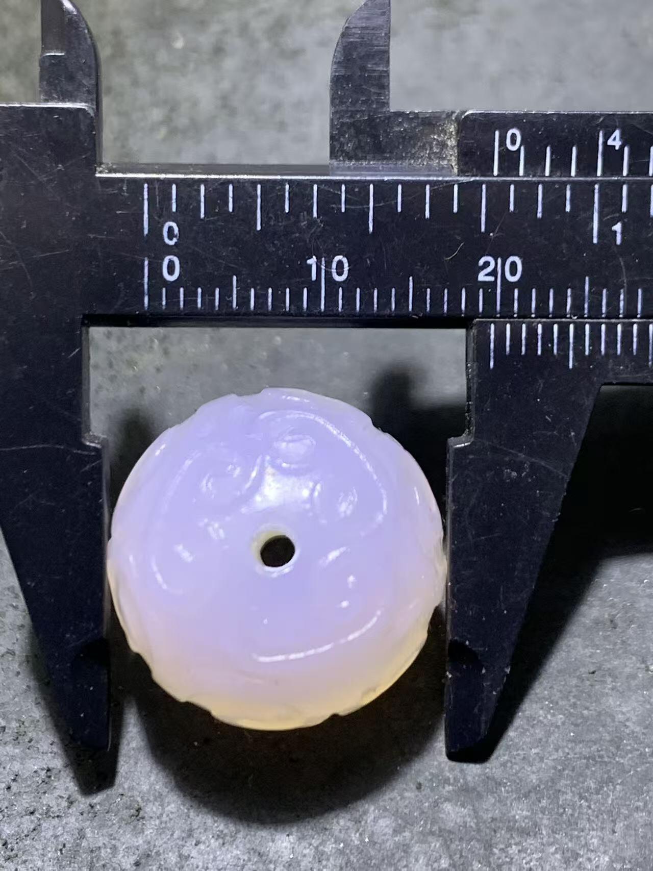 稀有紫罗兰高冰荧光润料玛瑙随形回纹珠一颗，