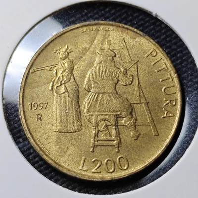 KK钱币收藏小铺   第402期 2月预留时间 周末发货 -  1997圣马力诺200里拉