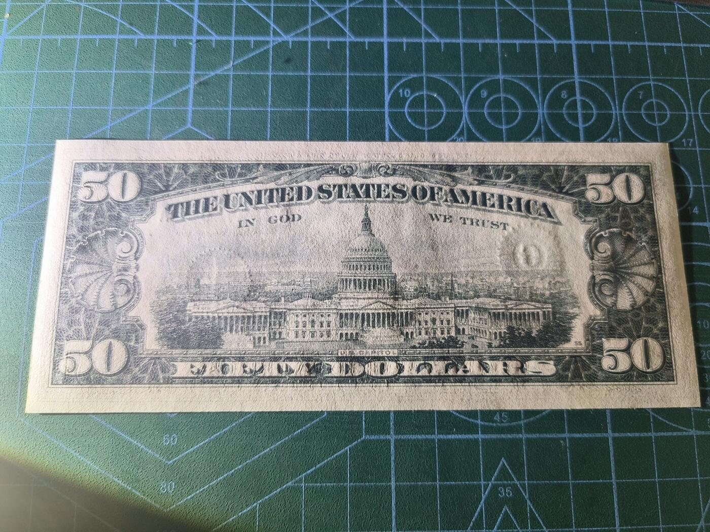 世界靓号纸钞第八十二期 1977年日本50美元 小头美元 品相如图