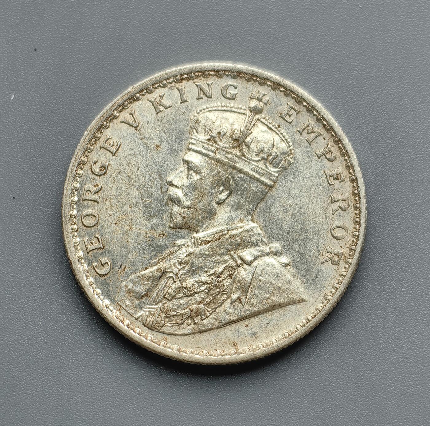 《崇甫堂》—外币小精品专场⑨ 英属印度1913年乔治五世1卢比银币 KM#524