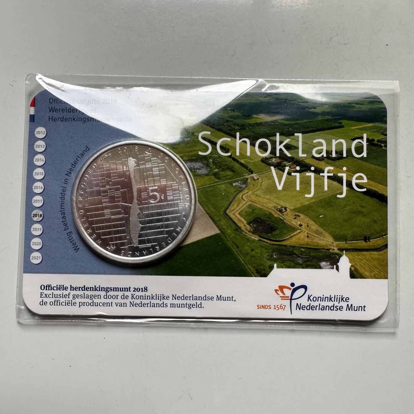🌹外币初藏🌹🐯2026年第26场  各国纪念币专场 每周二四六晚8️⃣点 接代拍 荷兰2018年斯霍克兰岛世界遗产5欧元镀银纪念币，直径33mm，重10.5g