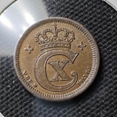 KK钱币收藏小铺   第403期 2月预留时间 周末发货 - 1913丹麦1欧尔 