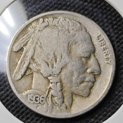 KK钱币收藏小铺   第403期 2月预留时间 周末发货 -  1936美国5分镍币