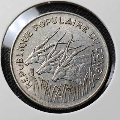KK钱币收藏小铺   第403期 2月预留时间 周末发货 -  1971刚果100法郎 不多见