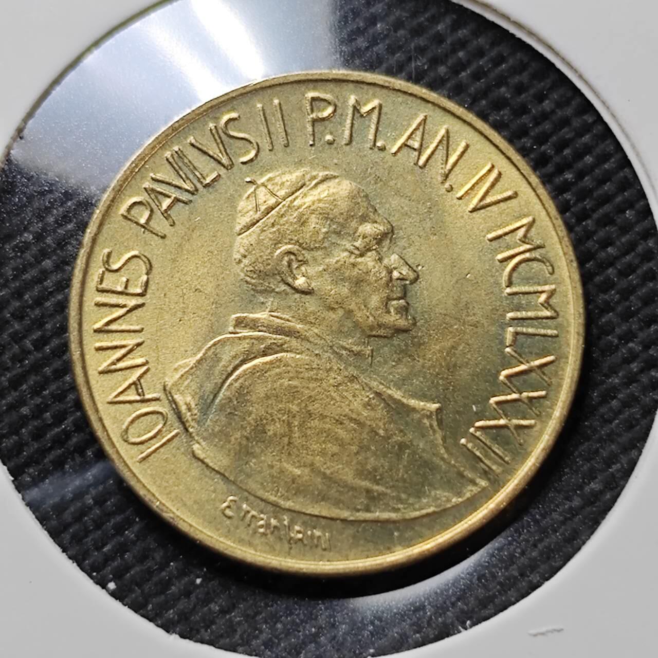 KK钱币收藏小铺   第403期 2月预留时间 周末发货  梵蒂冈20里拉