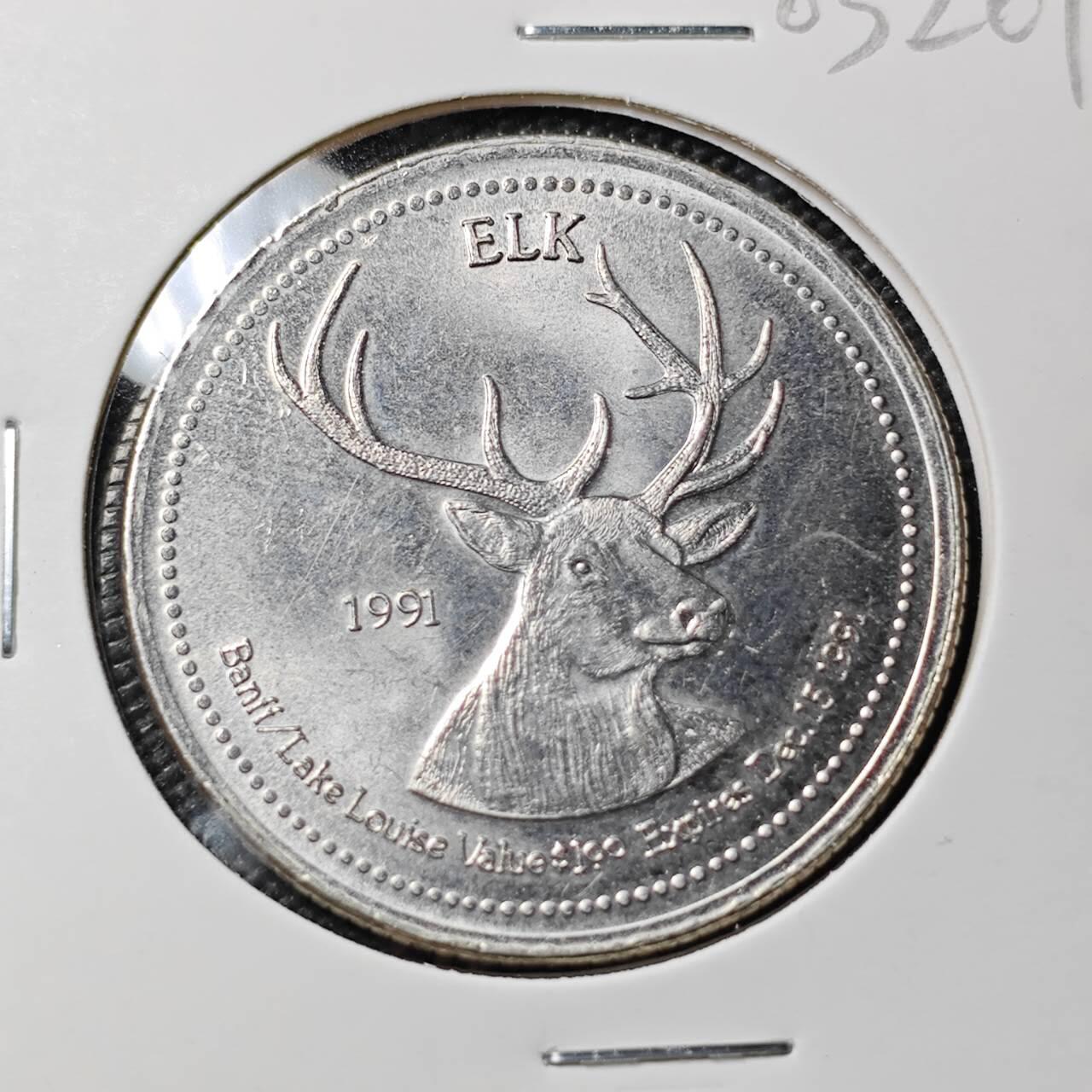 KK钱币收藏小铺   第403期 2月预留时间 周末发货 1991加拿大1元代币