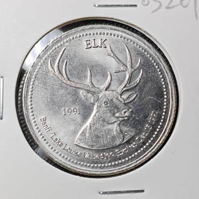 KK钱币收藏小铺   第403期 2月预留时间 周末发货 - 1991加拿大1元代币