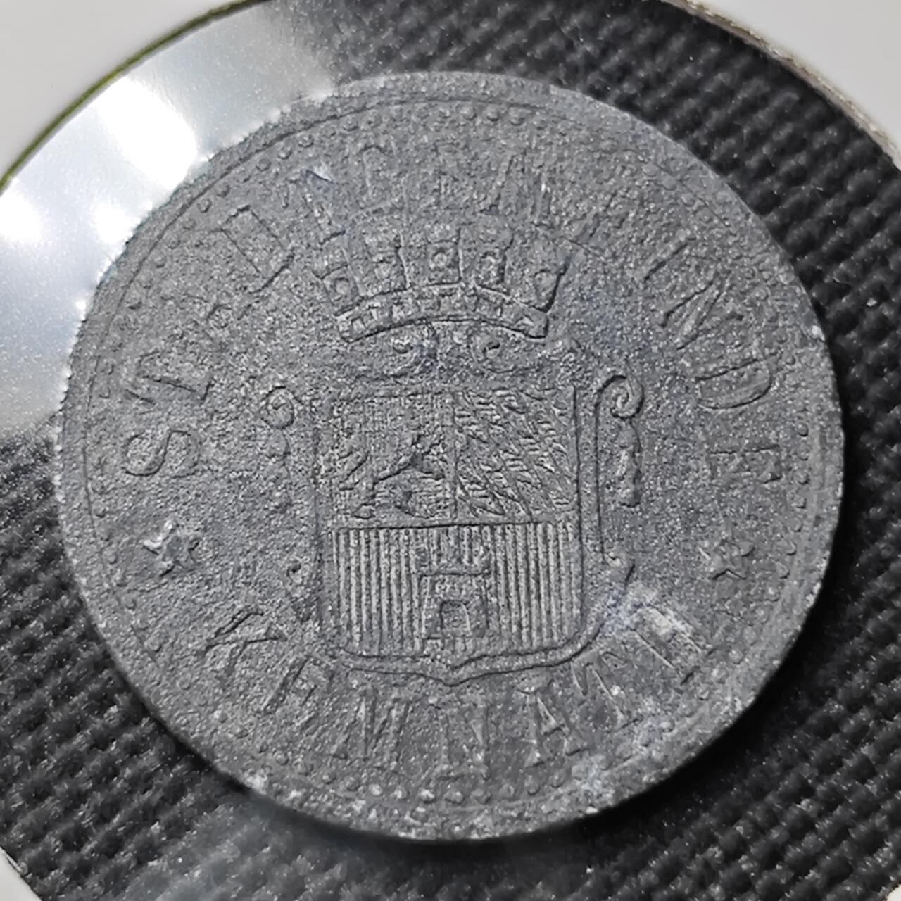 KK钱币收藏小铺   第403期 2月预留时间 周末发货  1921徳紧10芬尼