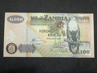 【游宝拍卖】丙午马年第8期 - 赞比亚-100克瓦查【2006年 全新UNC】