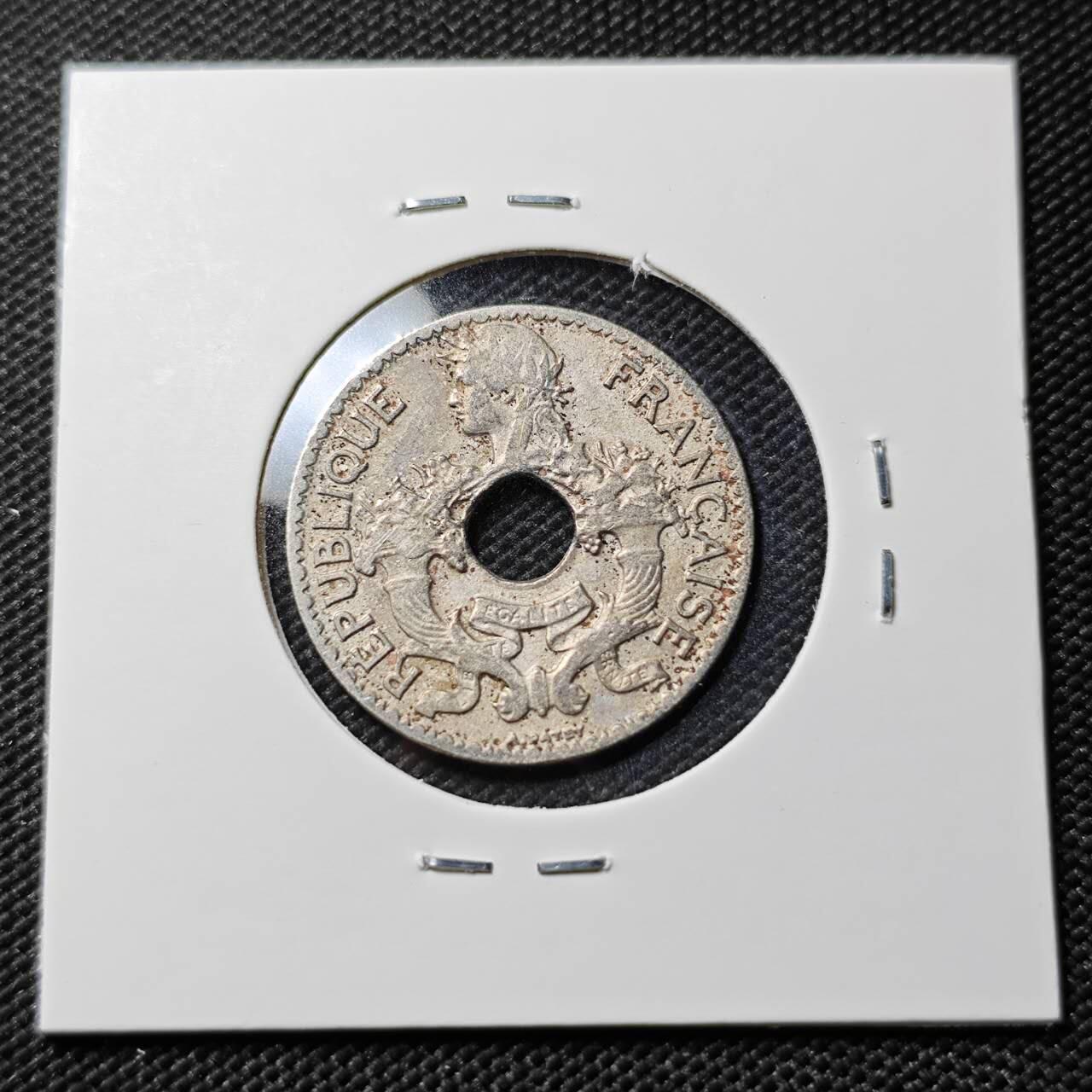 KK钱币收藏小铺   第403期 2月预留时间 周末发货 1925法属印支5分 