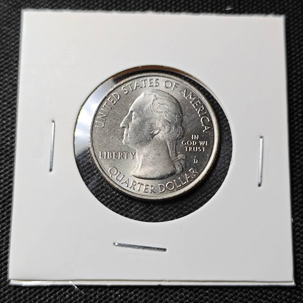 KK钱币收藏小铺   第402期 2月预留时间 周末发货  2011美国25分纪念币 好品