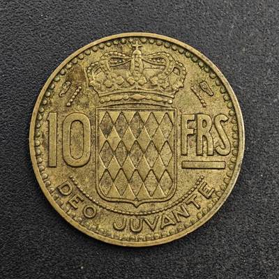 【淘币小摊】实时拍第八百七十七拍   散币场    每周一统一发货 - 摩纳哥1951年10法郎铜币