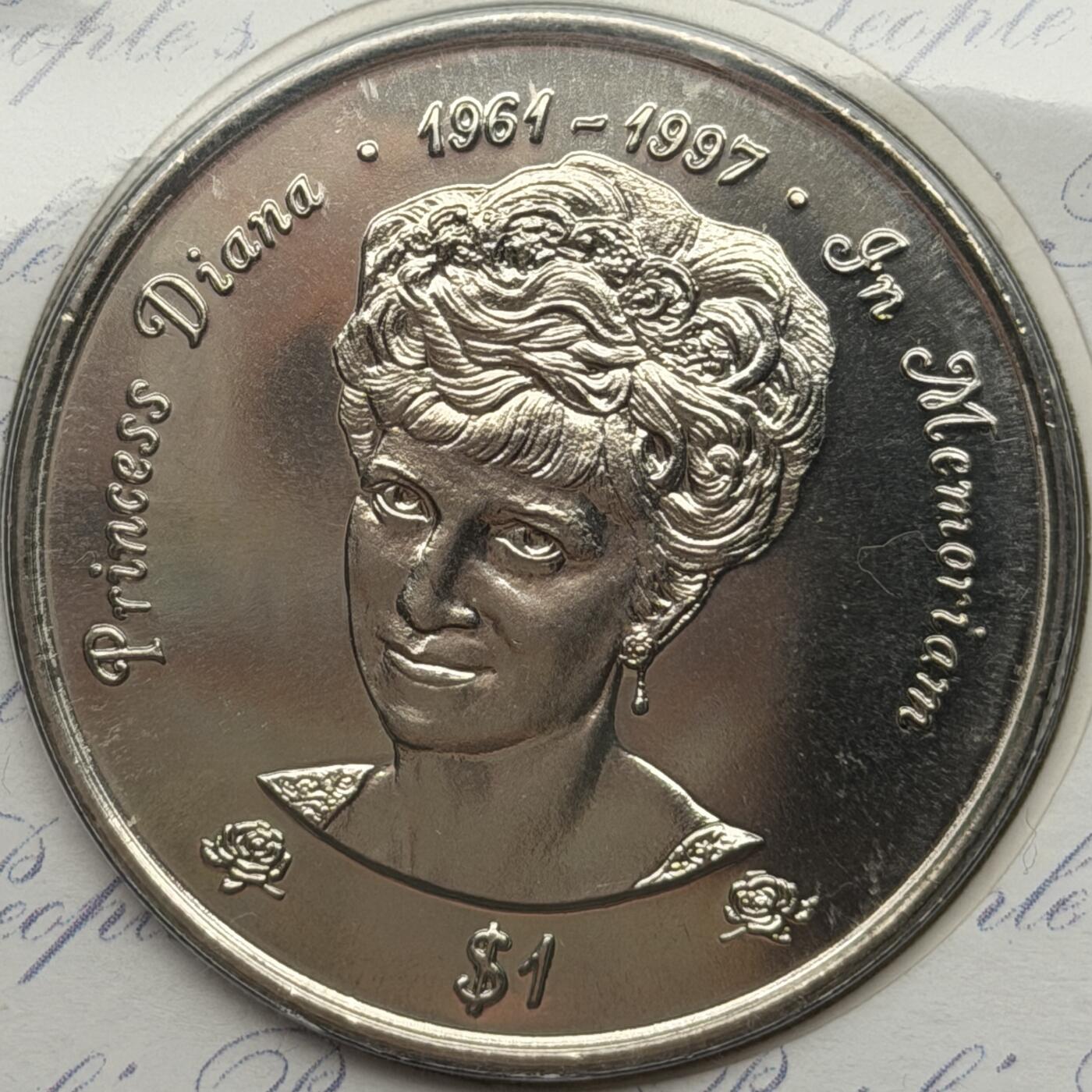 ＜星葵🌻钱币社＞硬币场·第71期·3月10日发货 〈邮币封〉纽埃1998年戴安娜王妃1元克朗型纪念币