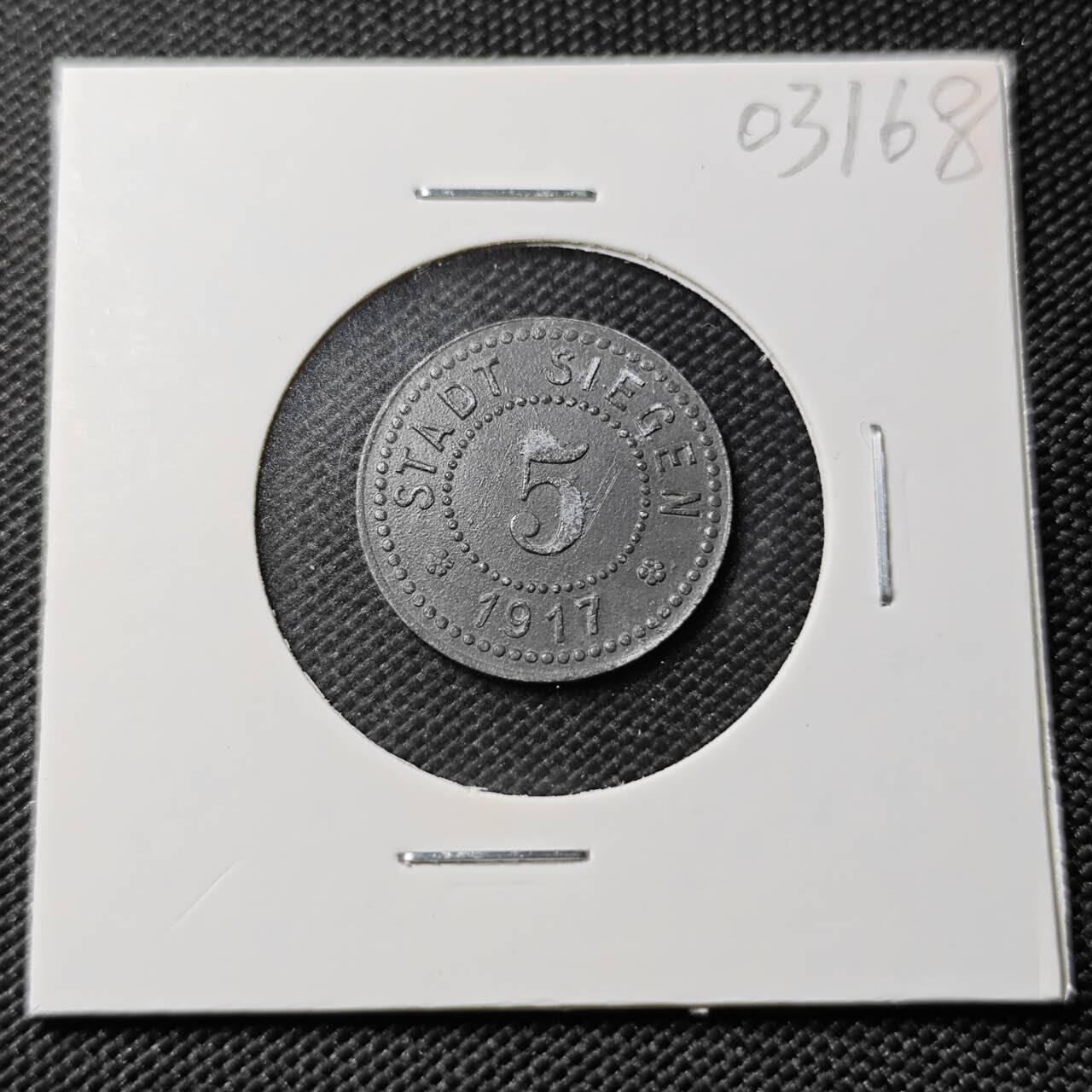 KK钱币收藏小铺   第403期 2月预留时间 周末发货  徳紧5芬尼