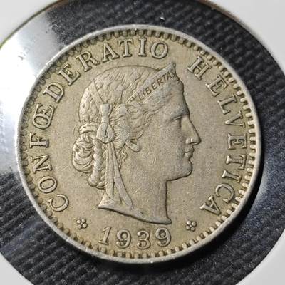 KK钱币收藏小铺   第402期 2月预留时间 周末发货 - 1939瑞士20分 