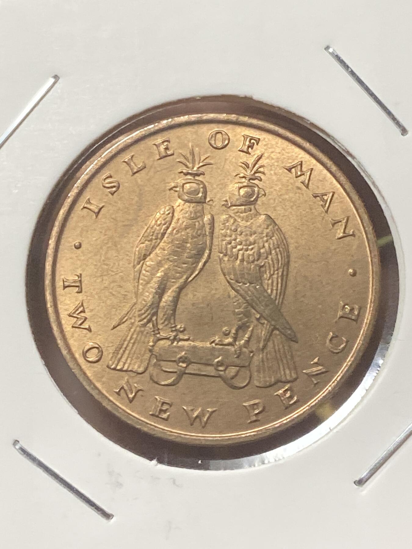 2026年第三十四场(总第二百零三场）外国精品纸夹币场(免佣金) 英属马恩岛🇮🇲1971年2新便士(伊丽莎白二世中年花冠，十进制第一套)