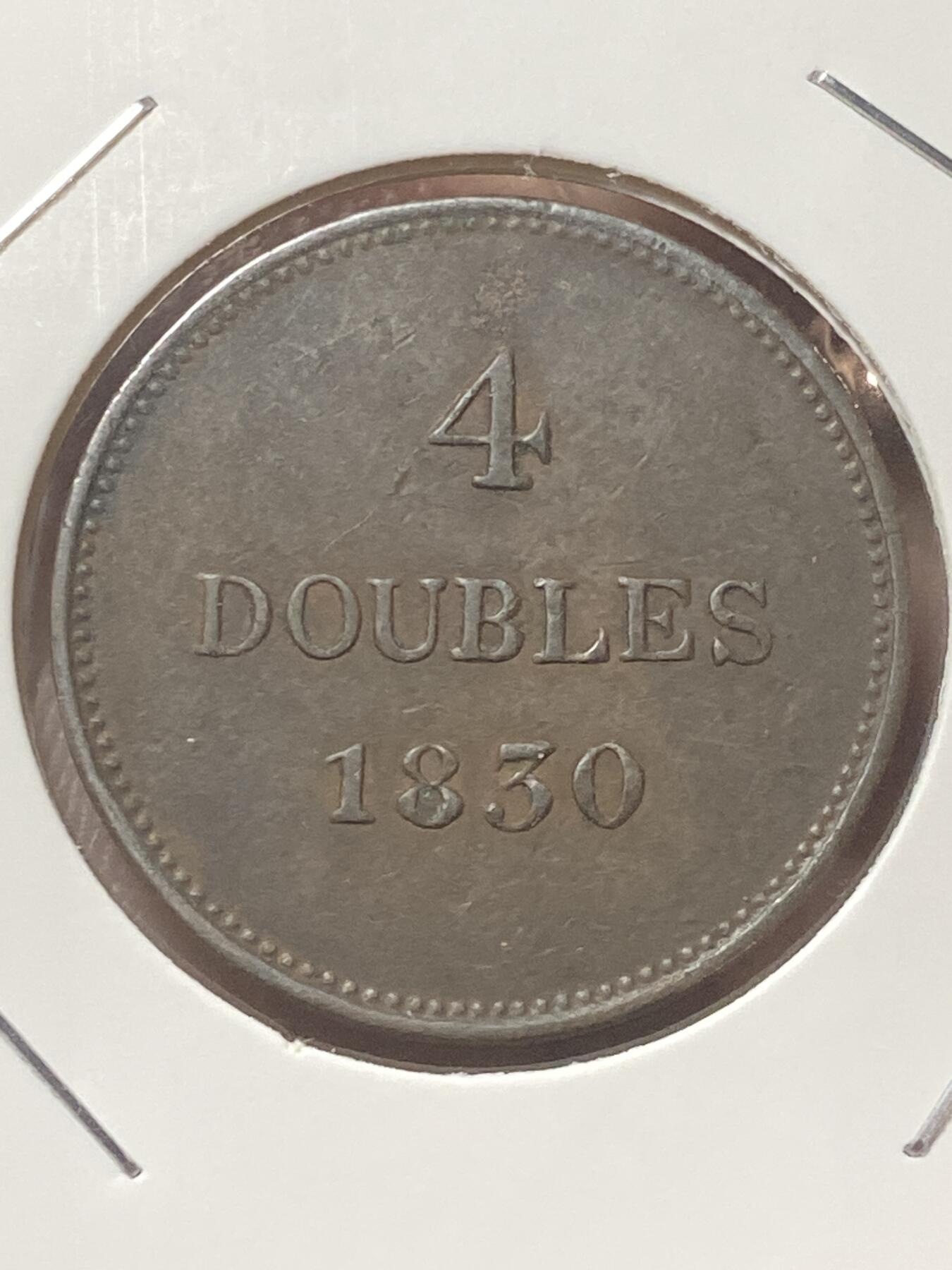 2026年第三十四场(总第二百零三场）外国精品纸夹币场(免佣金) 英属根西岛🇬🇬1830年4道布(乔治四世逝世–威廉四世登基年，第一版4道布)