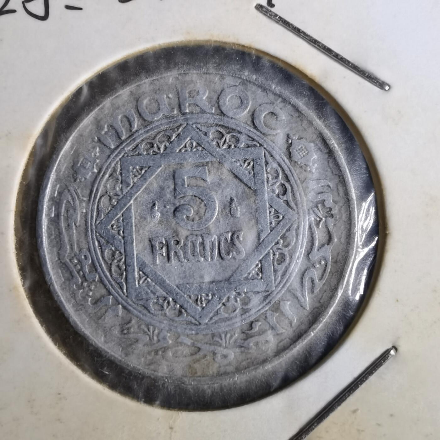 沼泽如烟--第1014场 摩洛哥1370年5法郎非公历