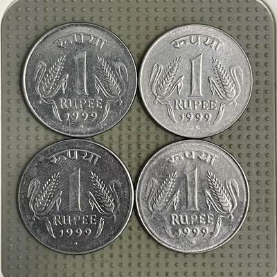 2026年第31场各国散币拍卖（总第181场） - 印度1999年1卢比4枚
