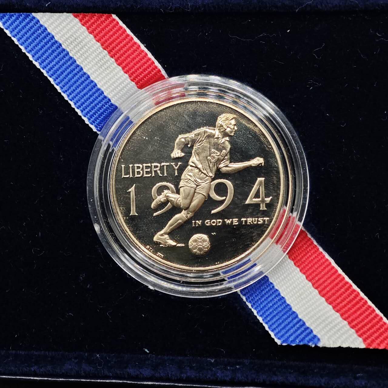 【淘币小摊】实时拍第八百七十七拍   散币场    每周一统一发货 美国1994面世界杯半美元精制纪念币
