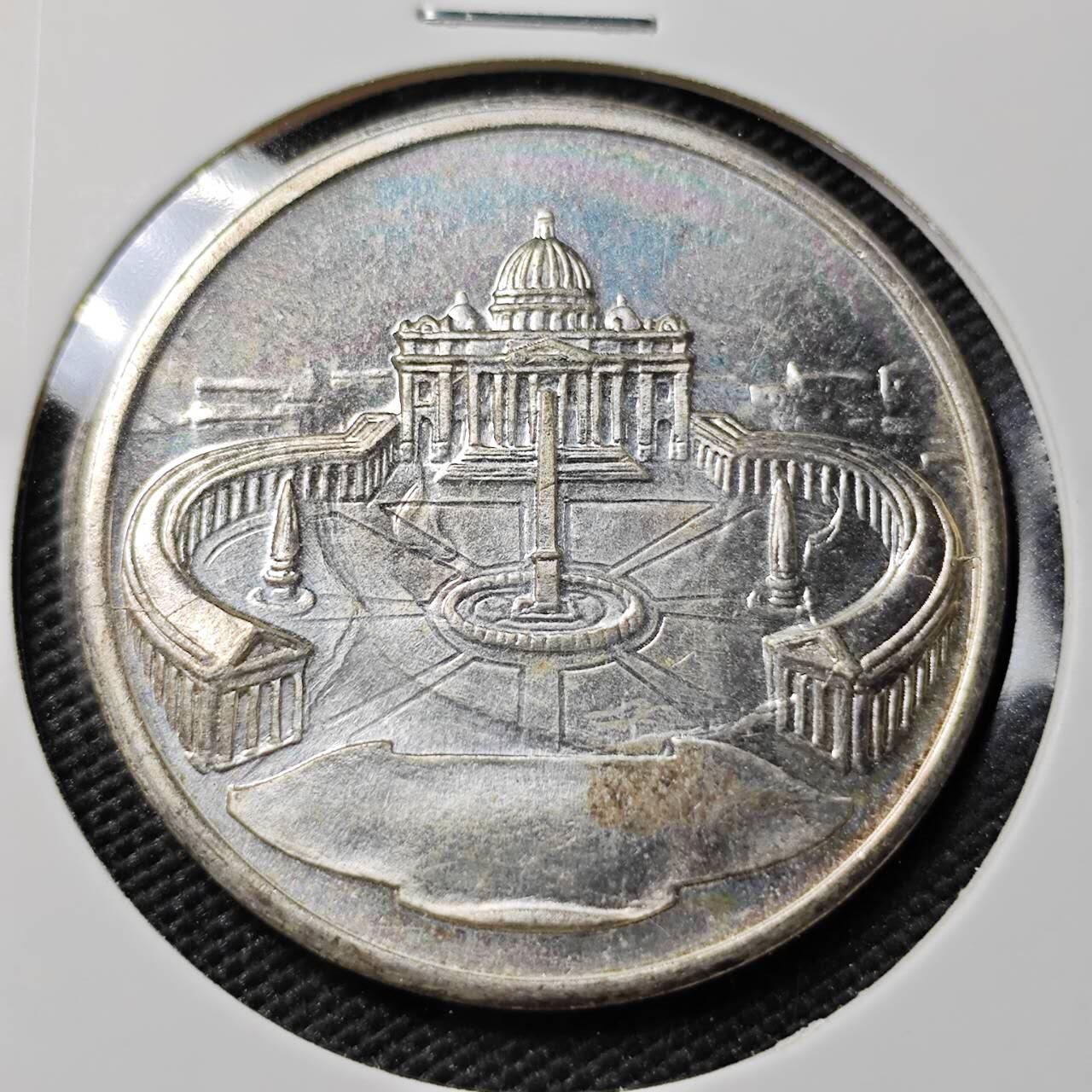 KK钱币收藏小铺   第402期 2月预留时间 周末发货  梵蒂冈镀银章