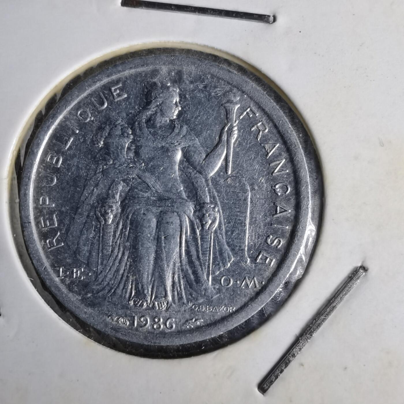 沼泽如烟--第1014场 法属波利尼西亚1986年1法郎