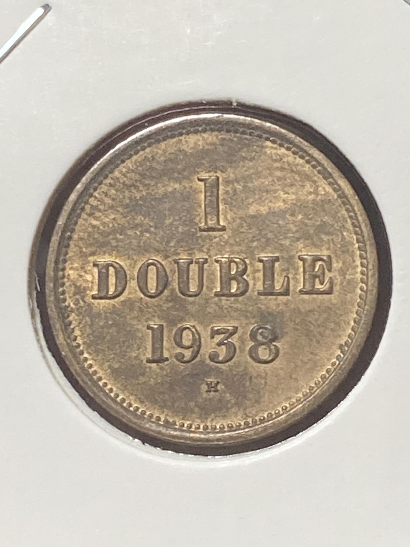 2026年第三十四场(总第二百零三场）外国精品纸夹币场(免佣金) 英属根西岛🇬🇬1938年1道布(乔治六世时期，H标喜敦厂造)