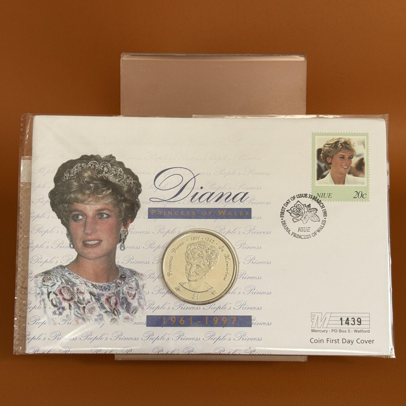 ＜星葵🌻钱币社＞硬币场·第71期·3月10日发货 〈邮币封〉纽埃1998年戴安娜王妃1元克朗型纪念币