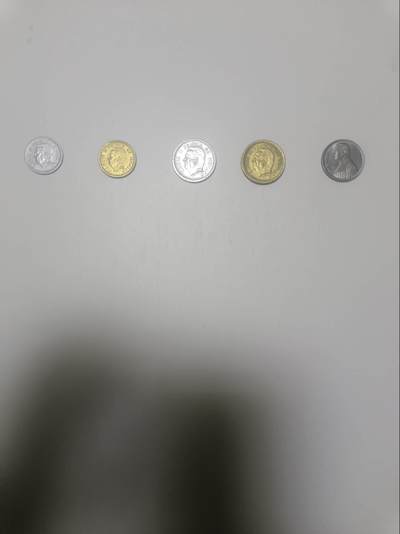 【20260310】非全新纸币和硬币第342场 - 欧洲国家摩纳哥5枚硬币全套，稀少