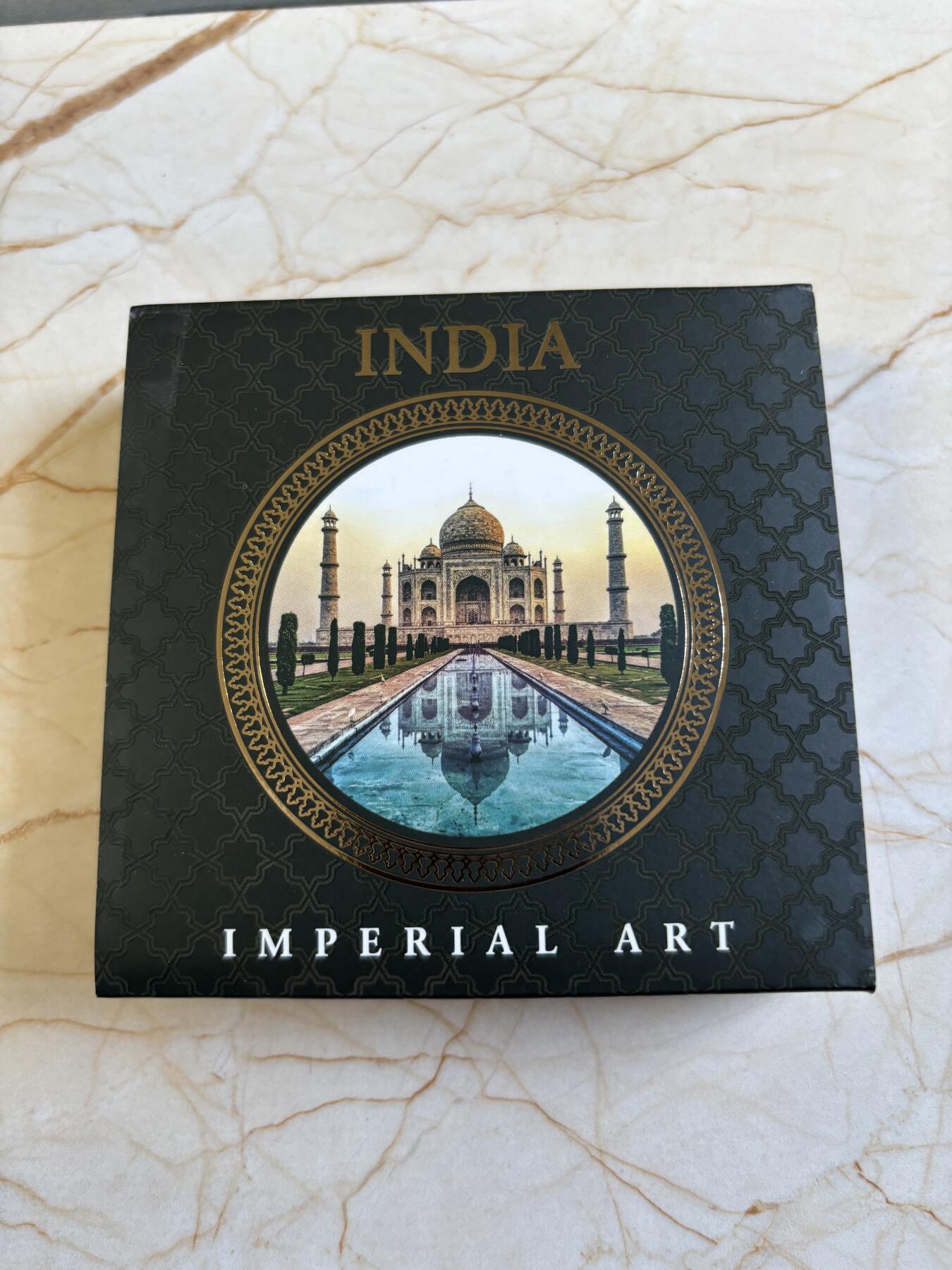 第193期拍卖 纽埃2020年古文明系列5印度文明镶玛瑙纪念银币，999银，发行500枚