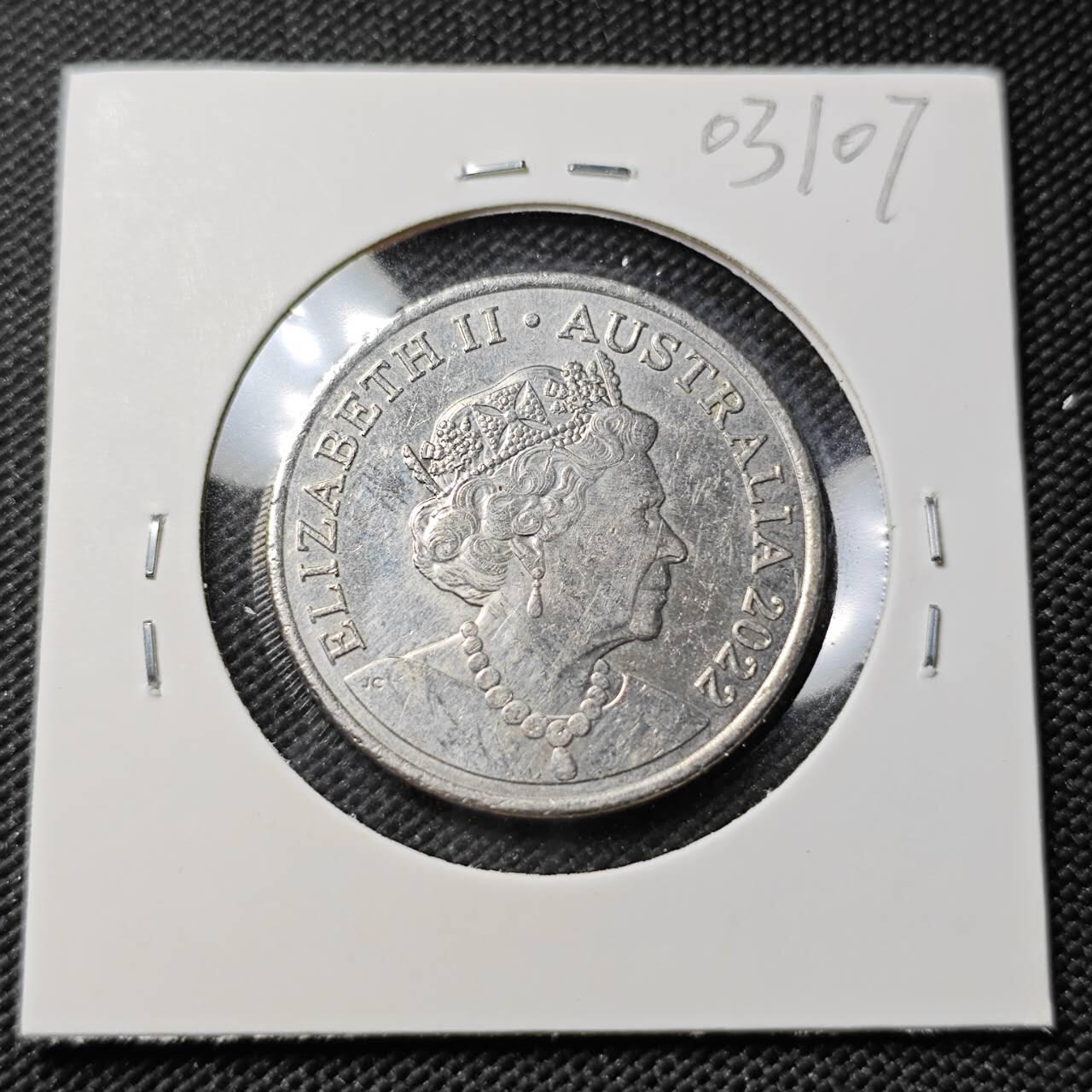 KK钱币收藏小铺   第403期 2月预留时间 周末发货 2022澳大利亚20分 