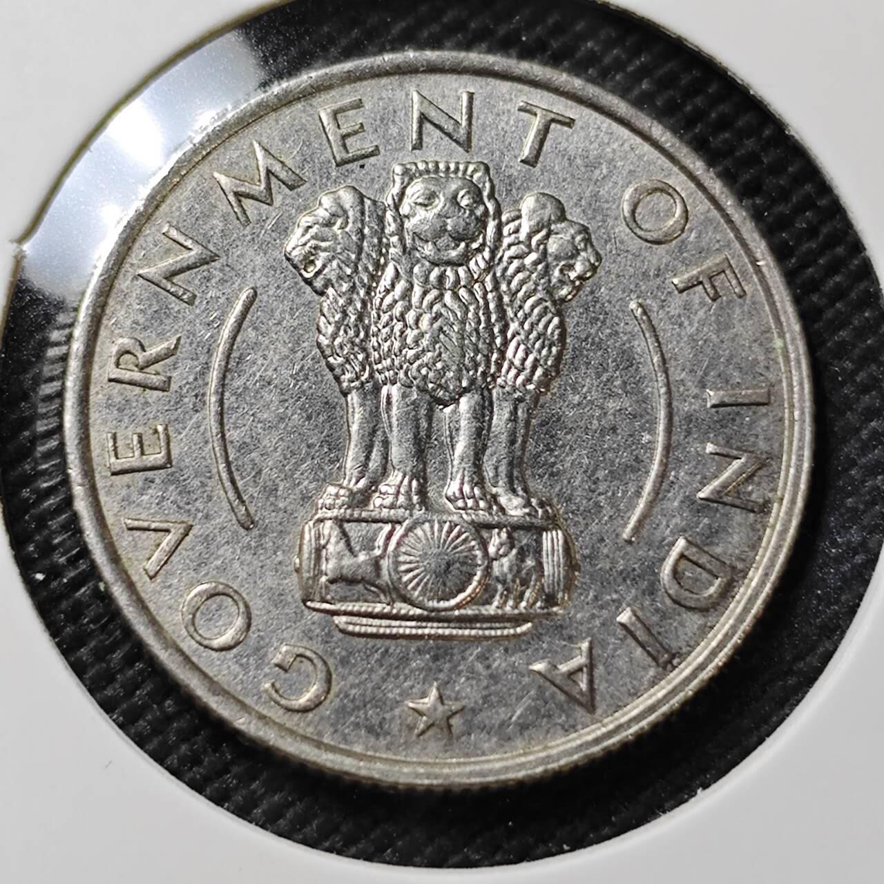 KK钱币收藏小铺   第403期 2月预留时间 周末发货  1956印度1/2卢比镍币