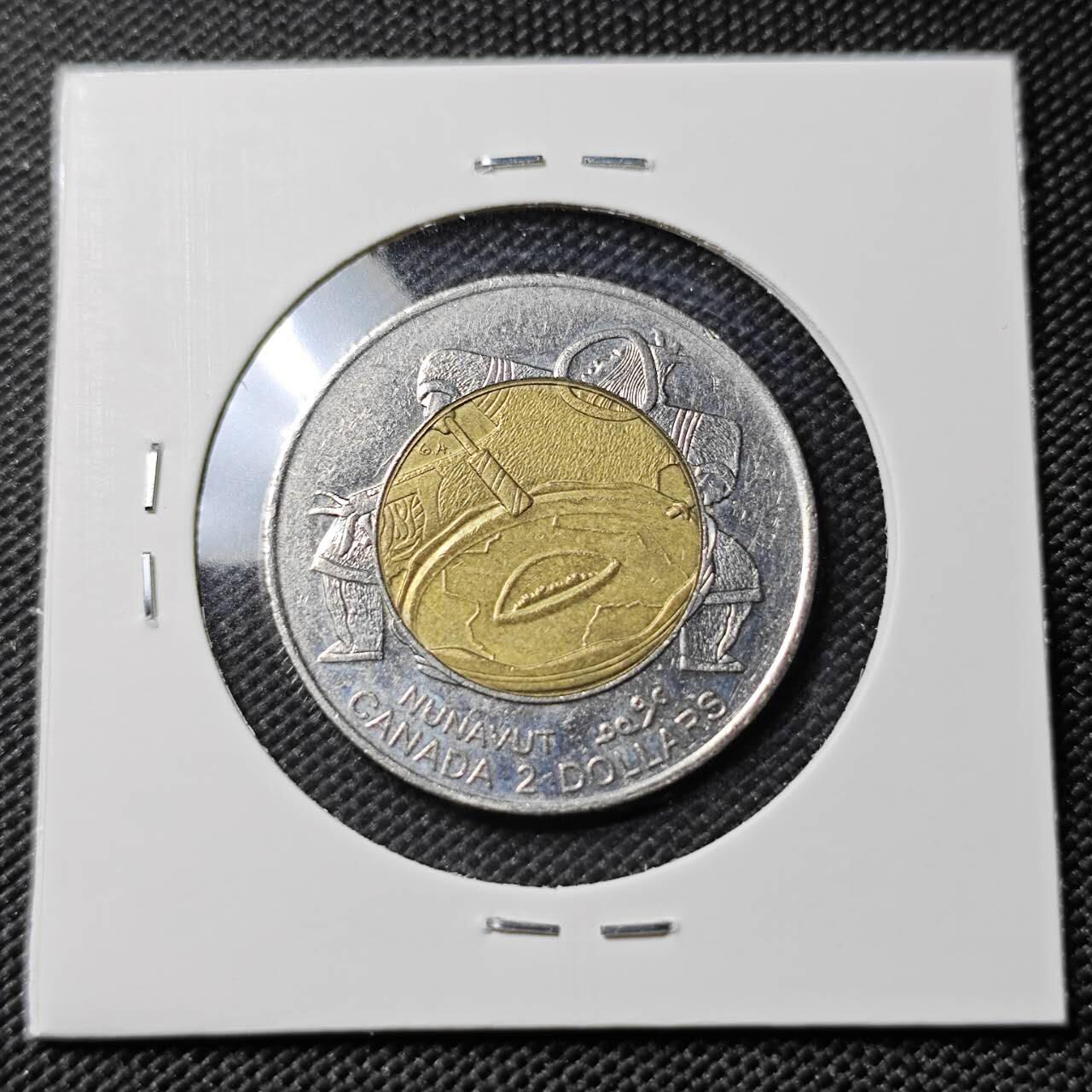 KK钱币收藏小铺   第403期 2月预留时间 周末发货 1999加拿大2元