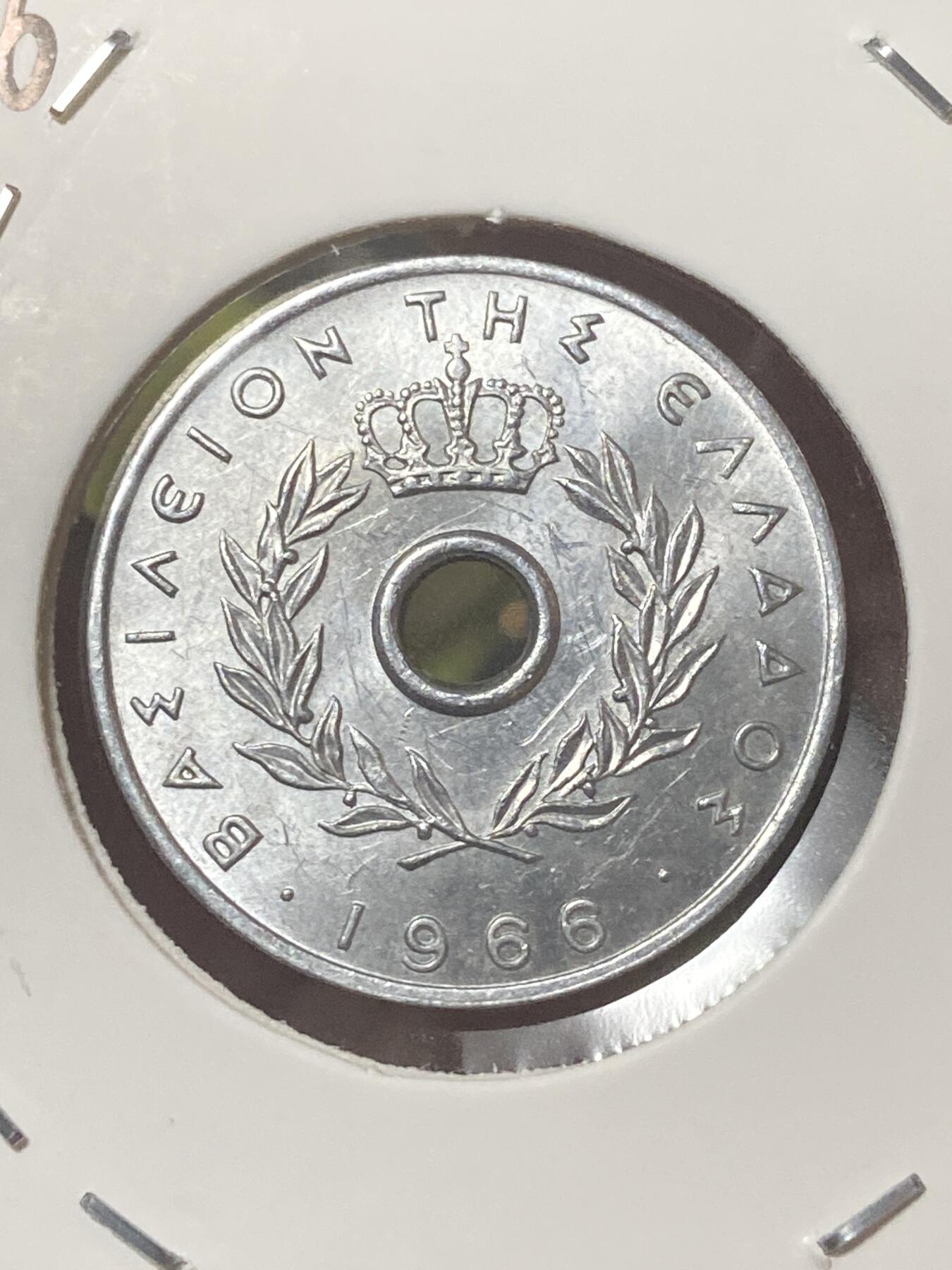 2026年第三十四场(总第二百零三场）外国精品纸夹币场(免佣金) 希腊王国1966年10雷普塔(康斯坦丁二世时期，克雷姆尼察造)