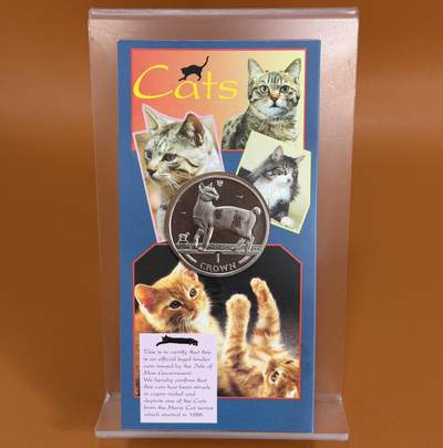 ＜星葵🌻钱币社＞硬币场·第71期·3月10日发货 - 马恩岛1994年日本短尾猫卡装1克朗纪念币