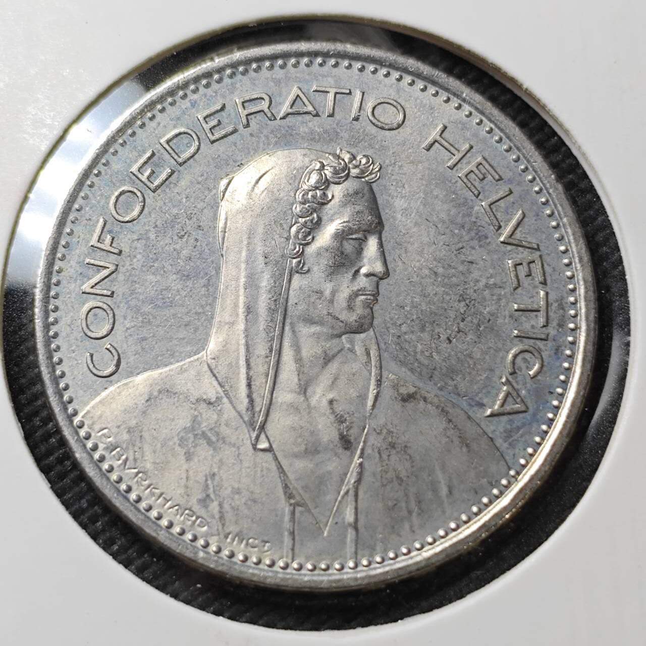 KK钱币收藏小铺   第403期 2月预留时间 周末发货  1980瑞士5法郎