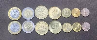 北京马甸外国币专卖第148期，非贵金属外国流通币，纪念币币，中国早期纪念币专场，陆续上拍，欢迎关注 - 阿根廷2套