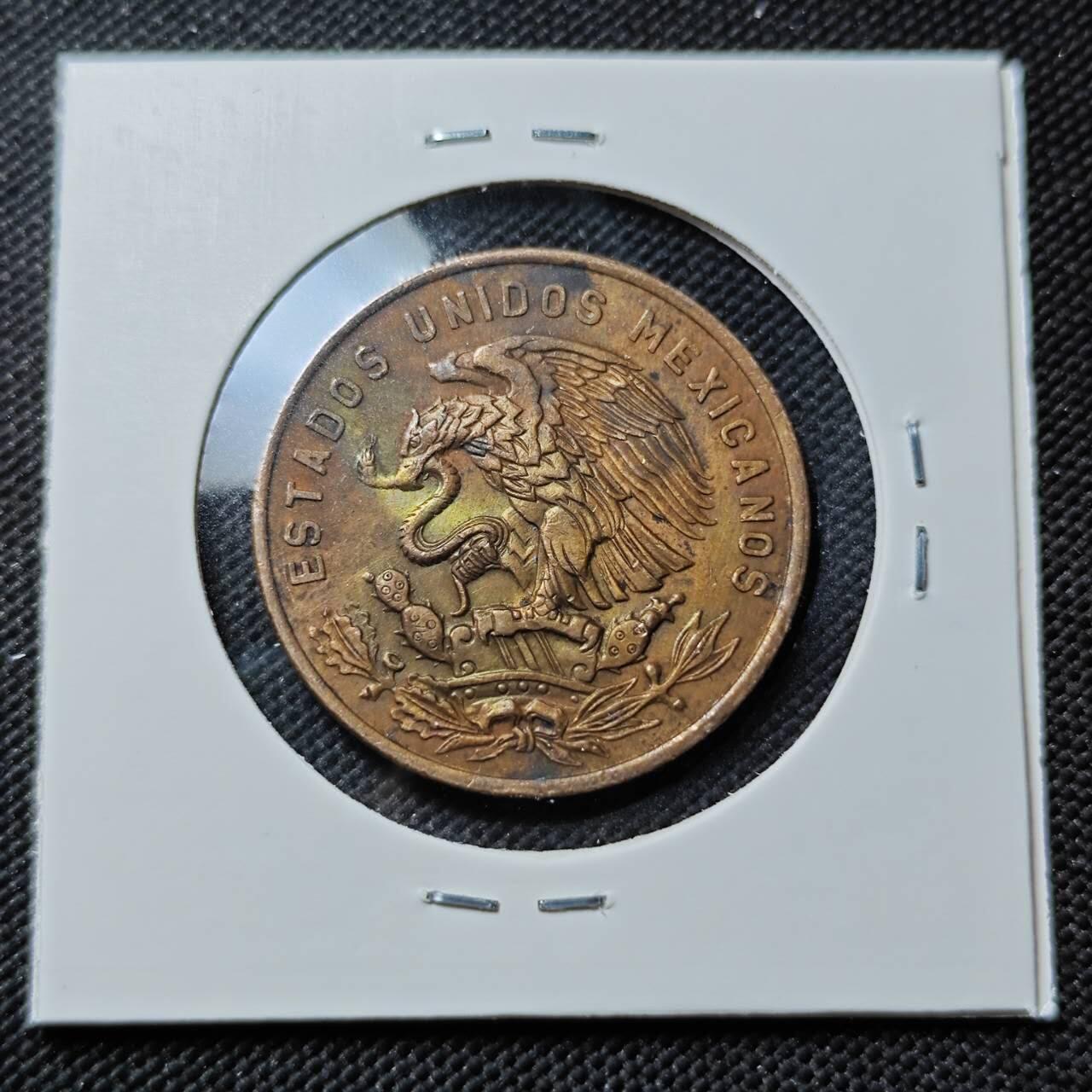 KK钱币收藏小铺   第403期 2月预留时间 周末发货  1967墨西哥20分铜币