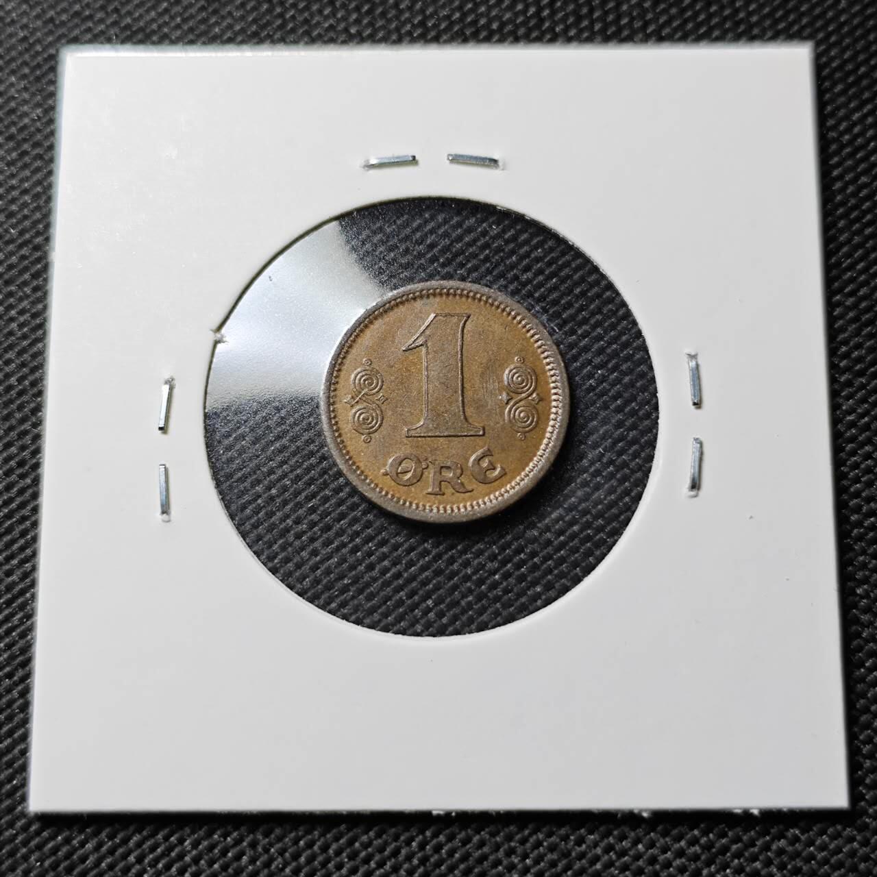 KK钱币收藏小铺   第403期 2月预留时间 周末发货 1913丹麦1欧尔 