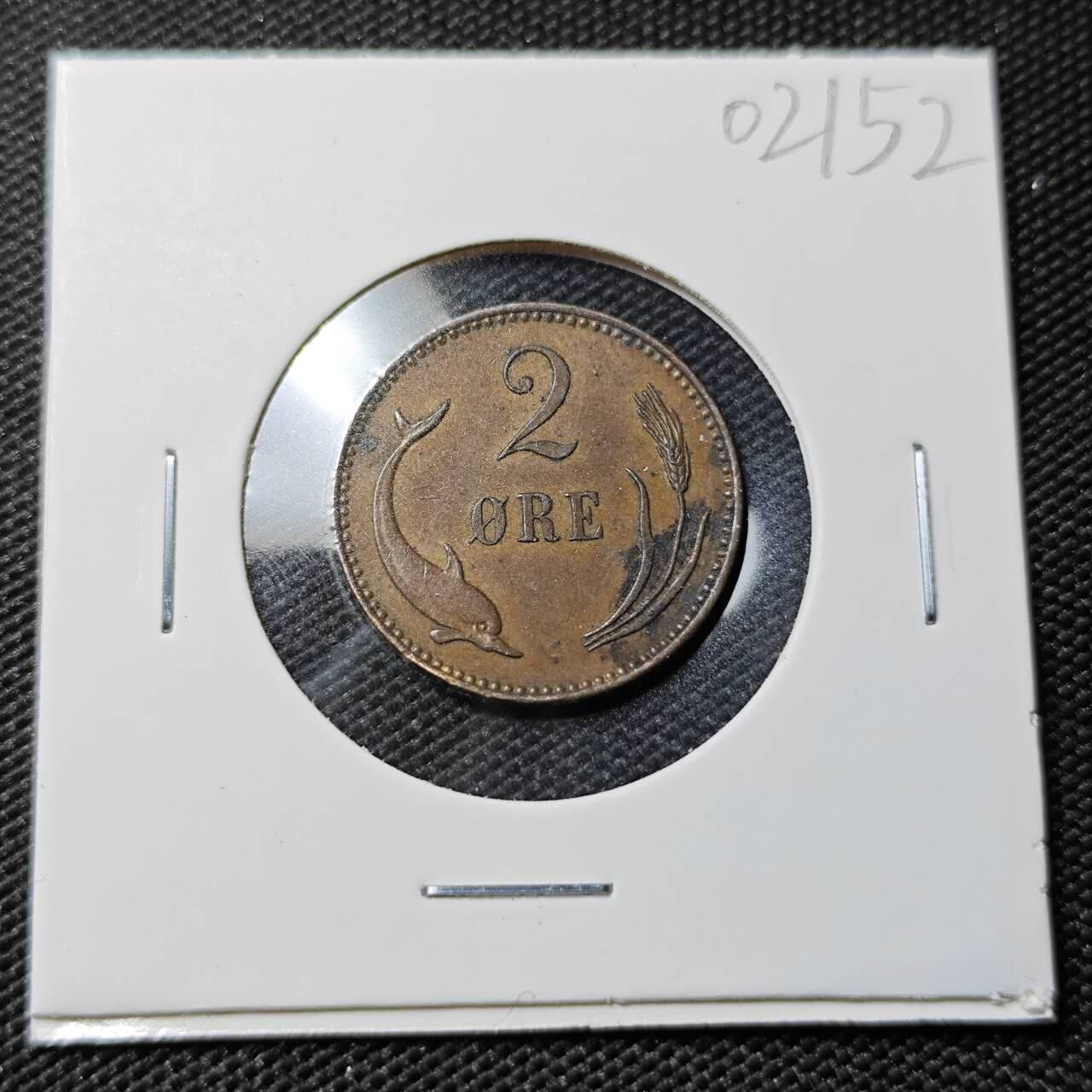 KK钱币收藏小铺   第402期 2月预留时间 周末发货  1899丹麦2欧尔铜币