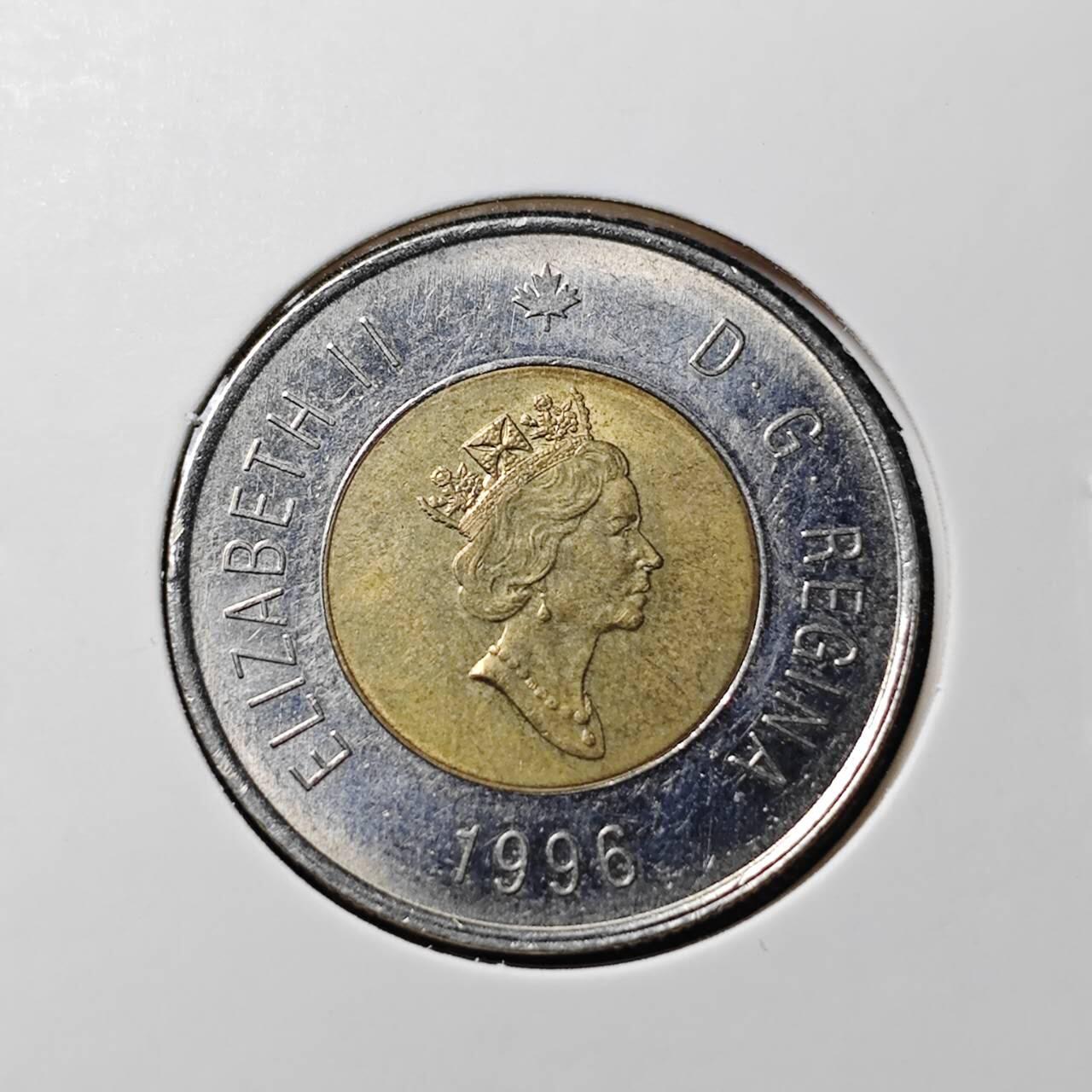 KK钱币收藏小铺   第403期 2月预留时间 周末发货 1996加拿大2元