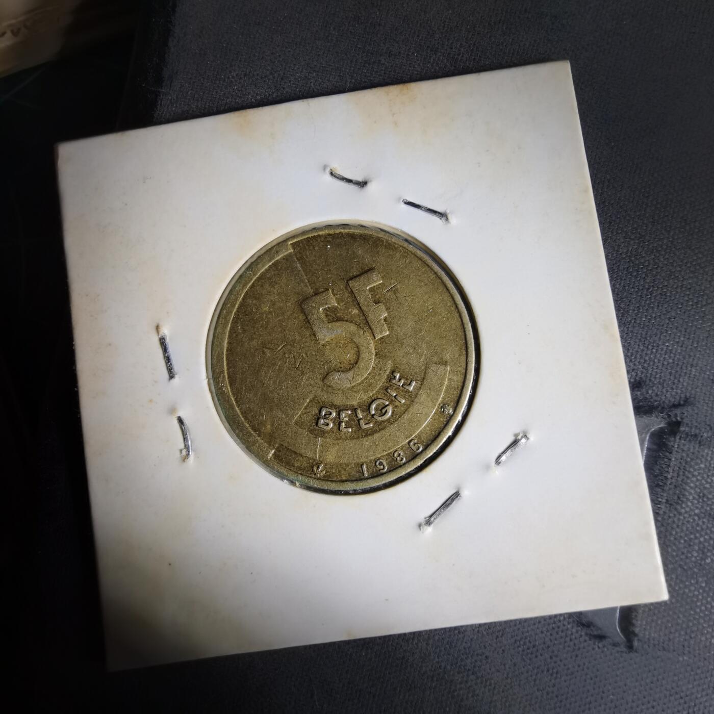 沼泽如烟--第1014场 比利时1986年5法郎